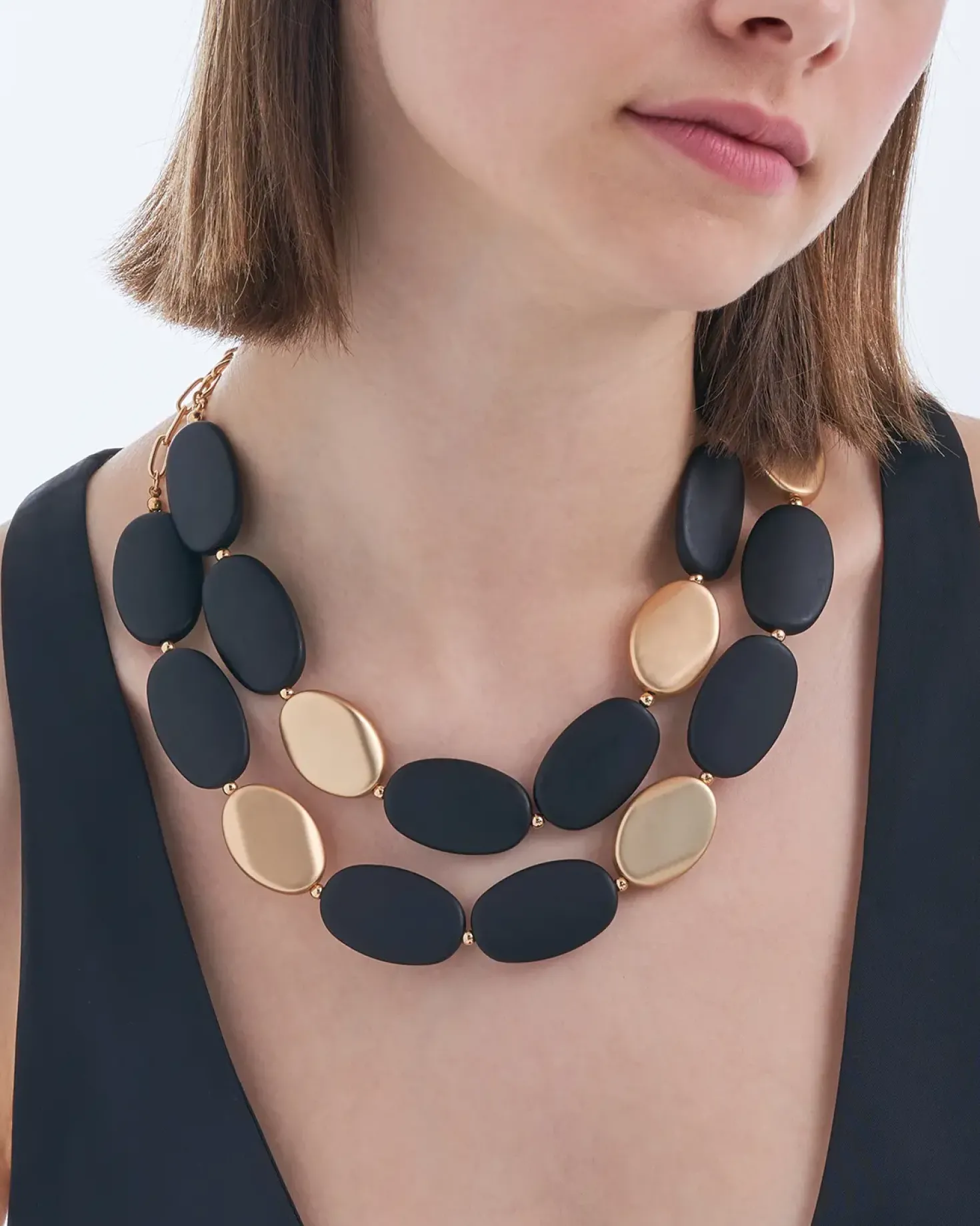 Layering Kette - Elegant Black