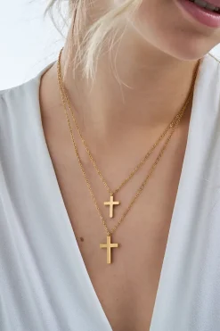 Layering Kette - Glossy Cross
