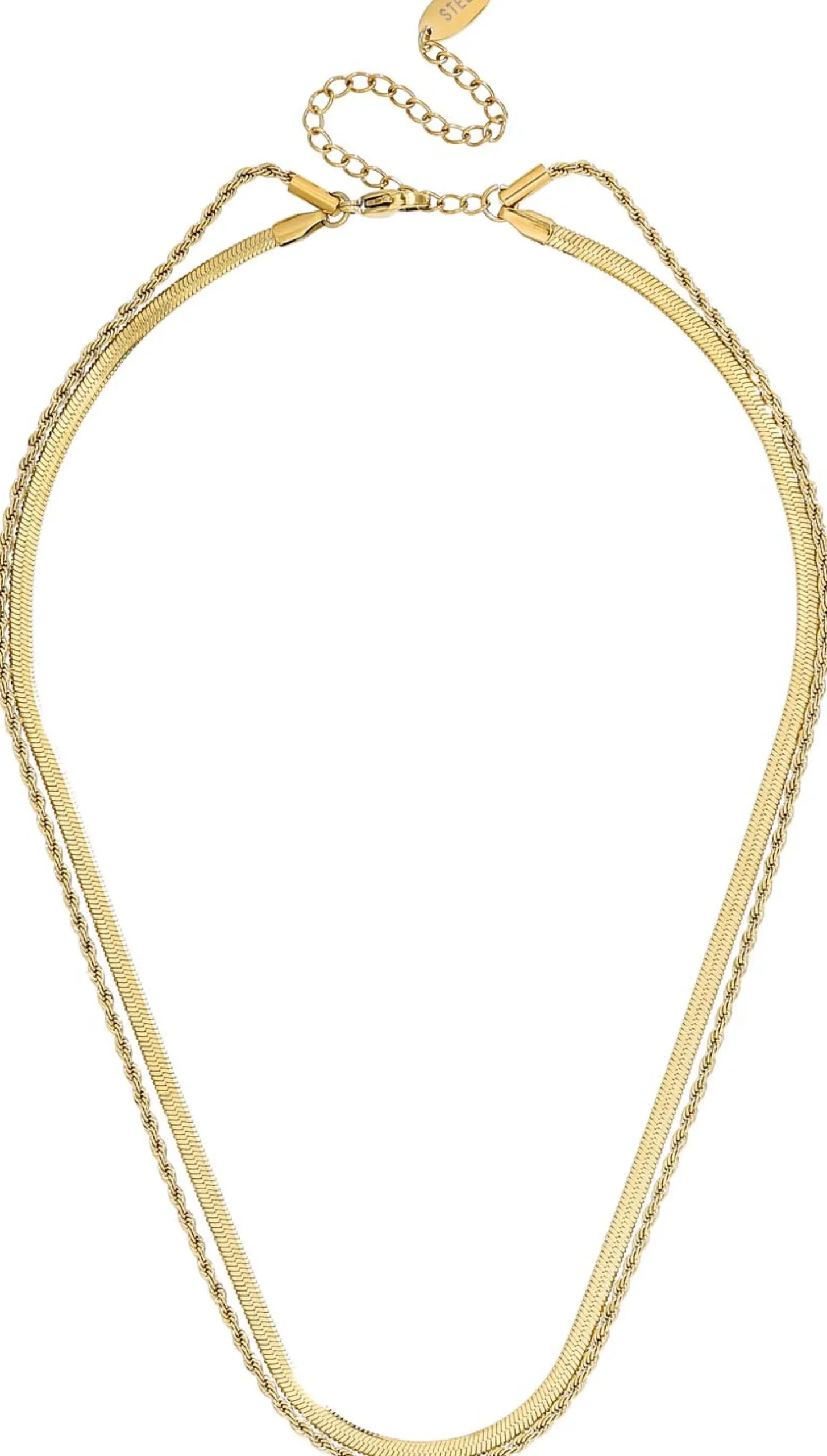 Layering Kette - Golden Steel