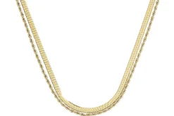 Layering Kette - Golden Steel