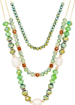 Layering Kette - Green Beads