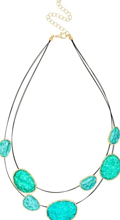 Layering Kette - Hammered Turquoise