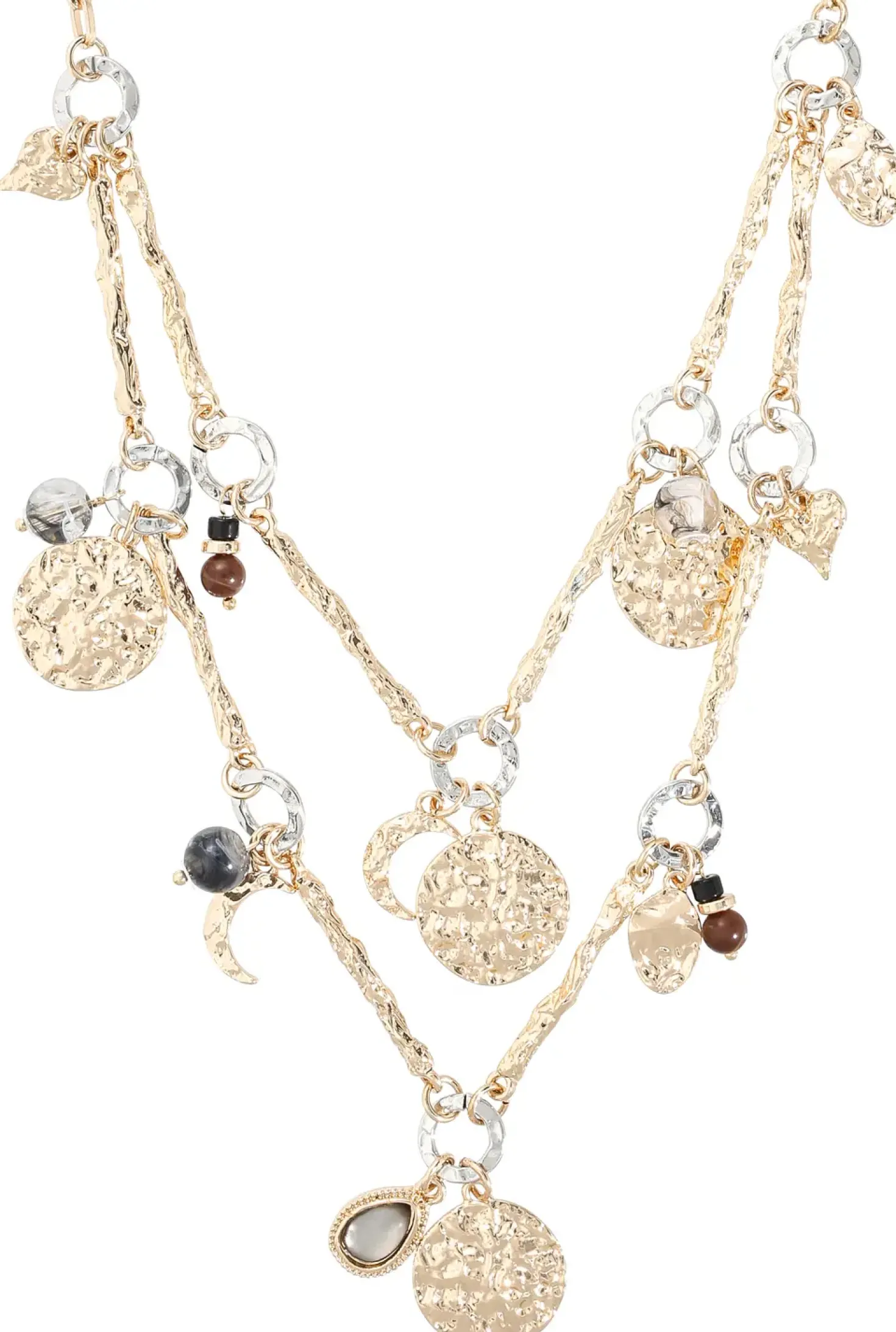 Layering Kette - Hammered Charms