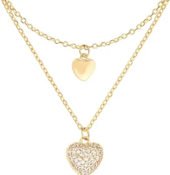 Layering Kette - Heart Duo