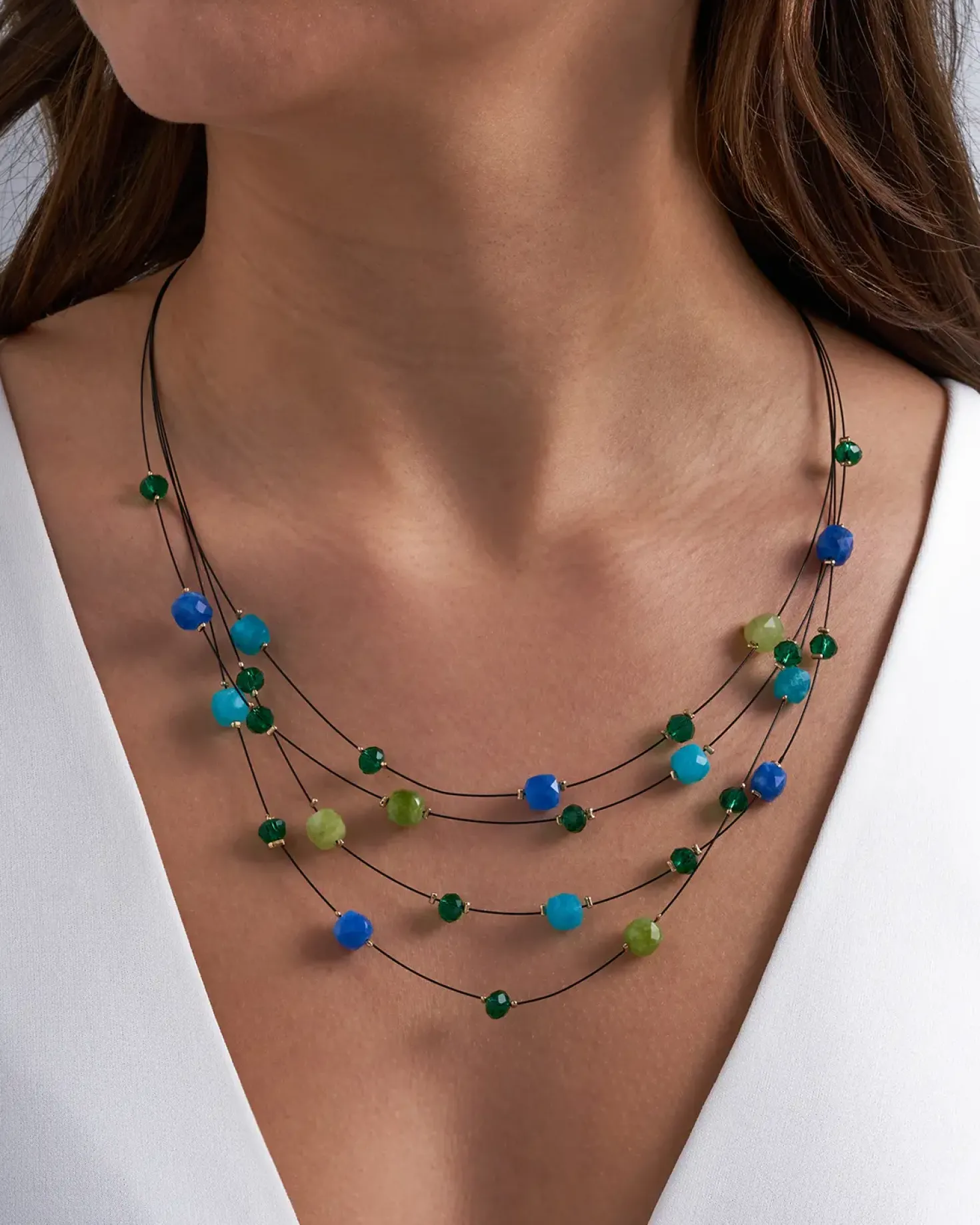 Layering Kette - Jade Stone