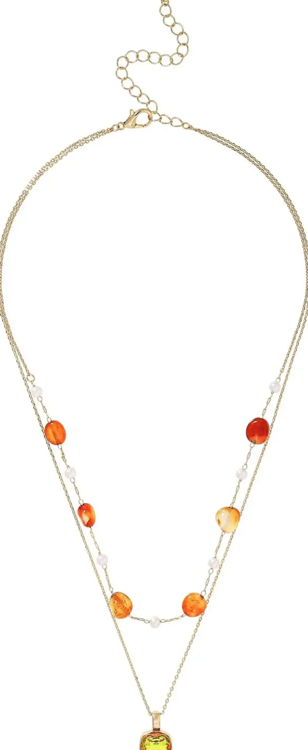 Layering Kette - Orange Agate