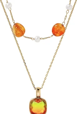Layering Kette - Orange Agate