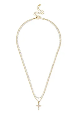 Layering Kette - Pearly Cross