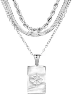 Layering Kette - Rectangle Steel