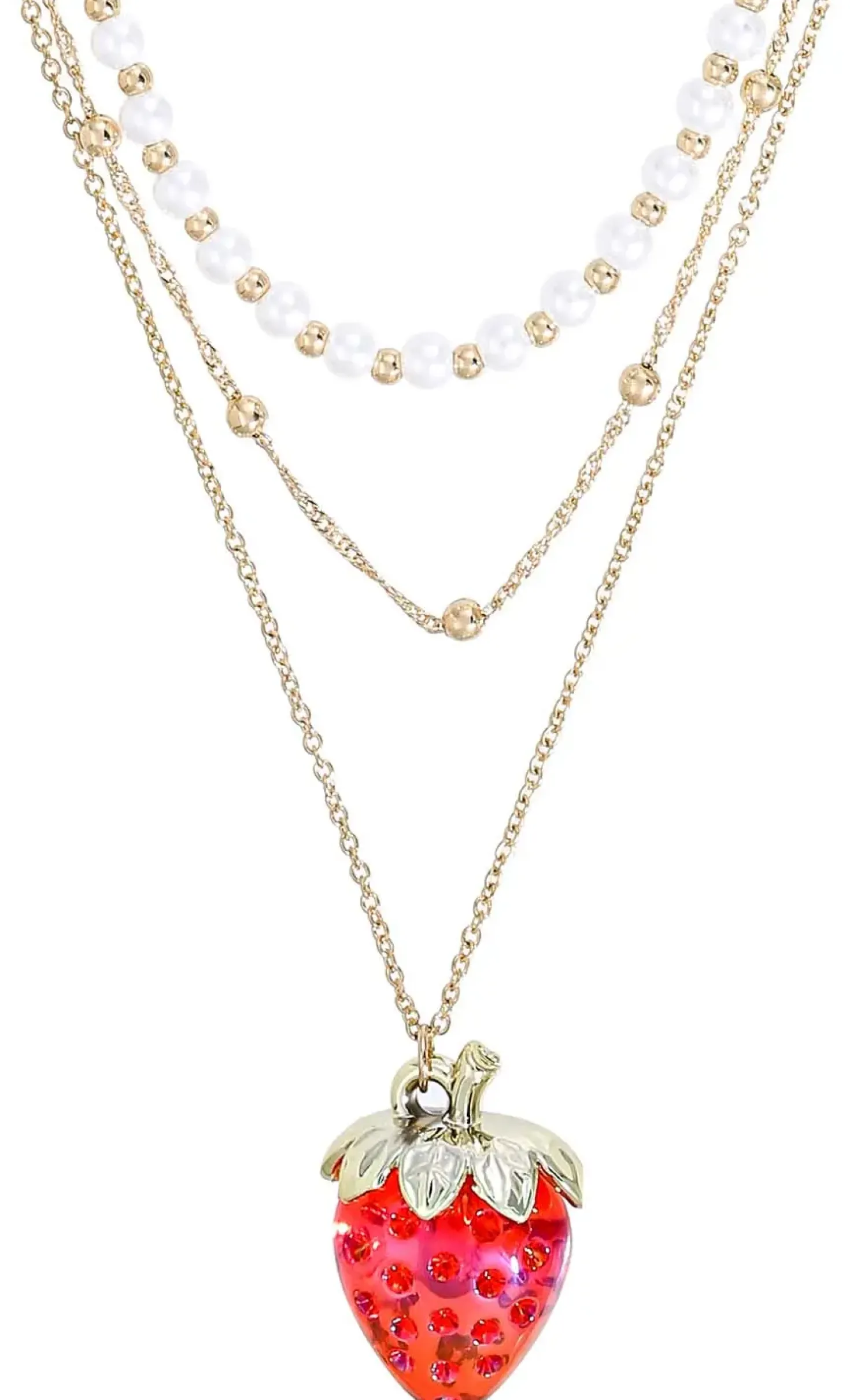 Layering Kette - Shiny Strawberry
