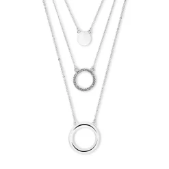 Layering Kette - Silver Circles