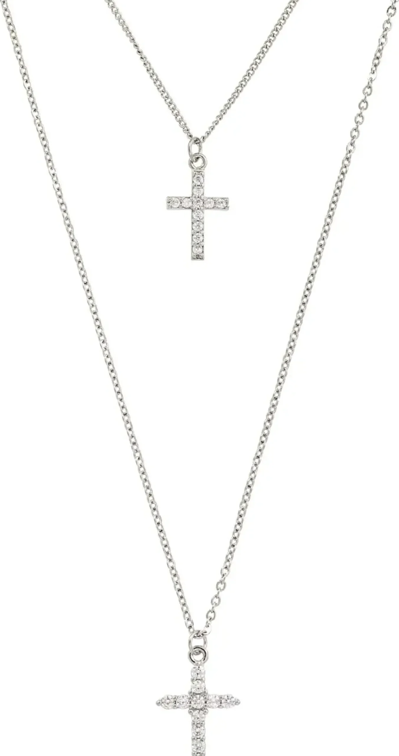 Layering Kette - Sparkle Crosses