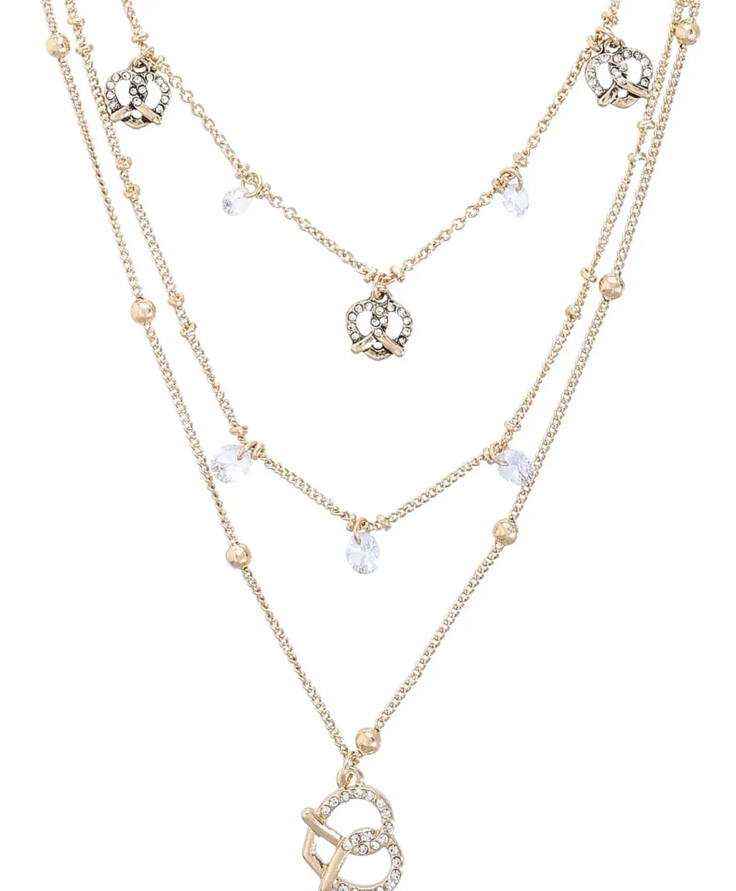 Layering Kette - Sparkling Pretzel