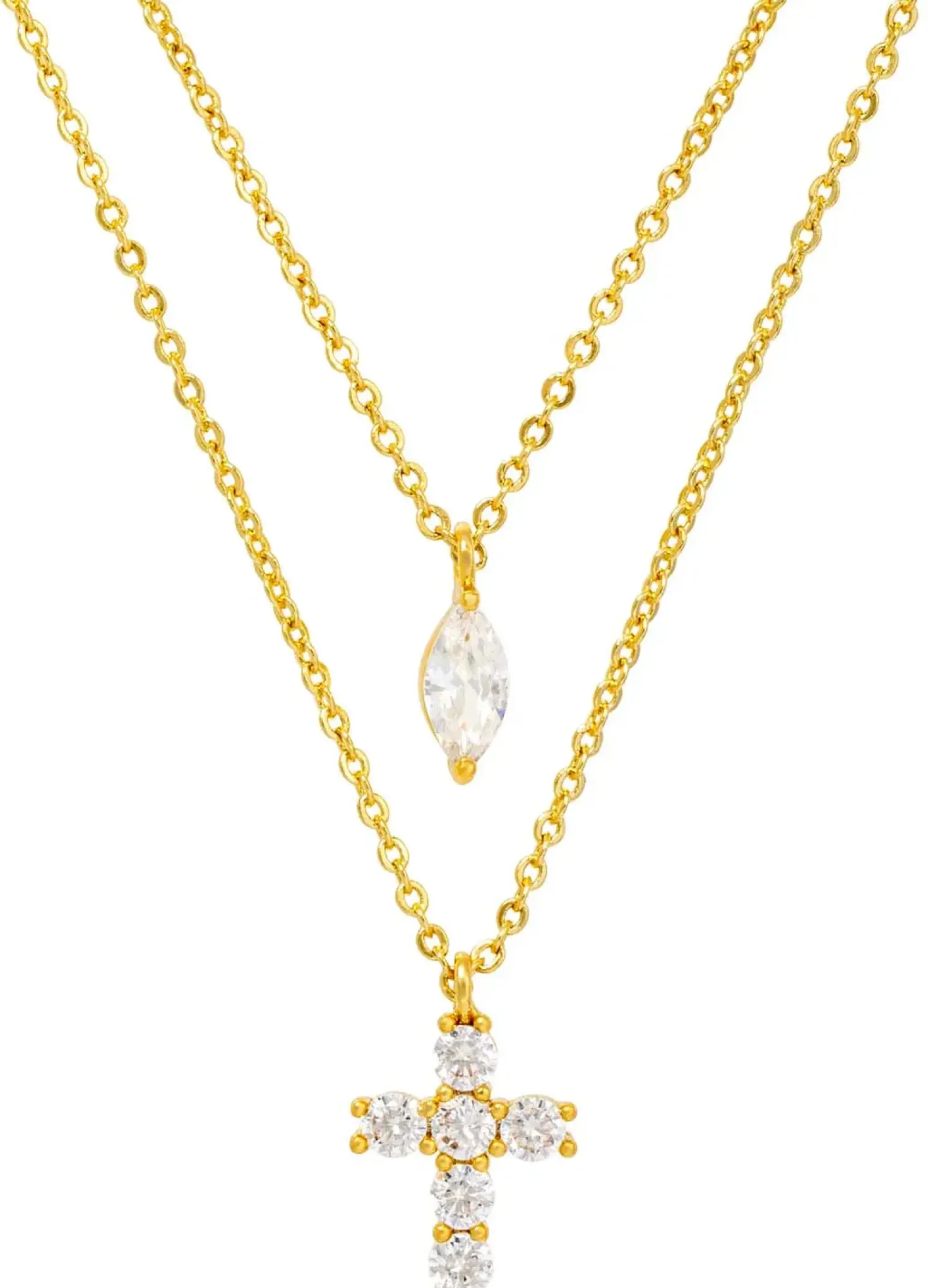Layering Kette - Sparkling Cross