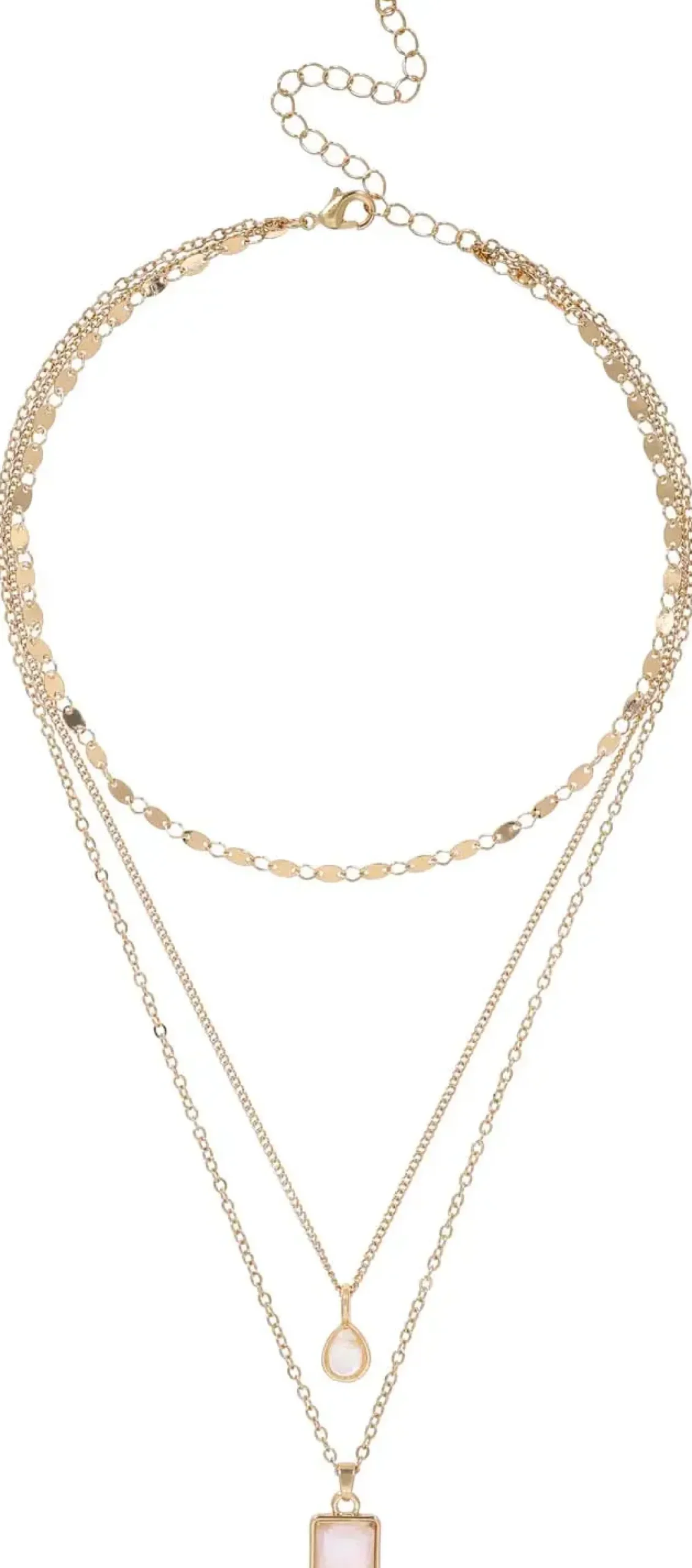 Layering Kette - White Pendants