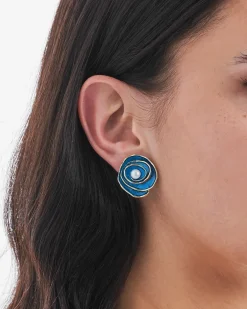 Ohrclips - Floral Spiral