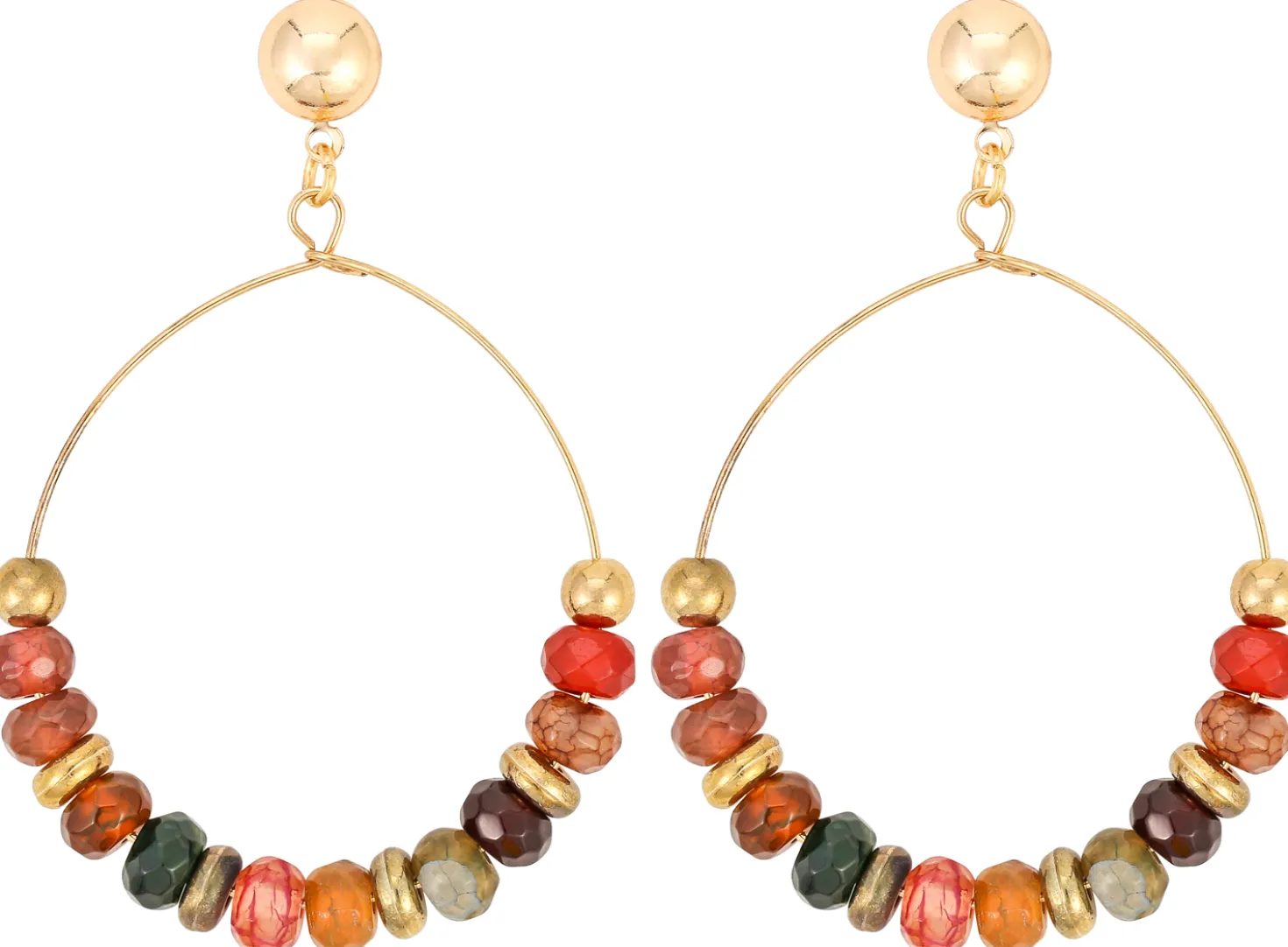 Ohrstecker - Colourful Agate