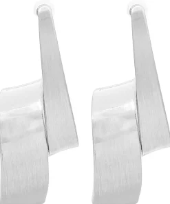 Ohrstecker - Curved Silver