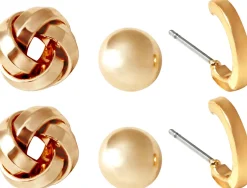 Ohrstecker - 3er Set Gold