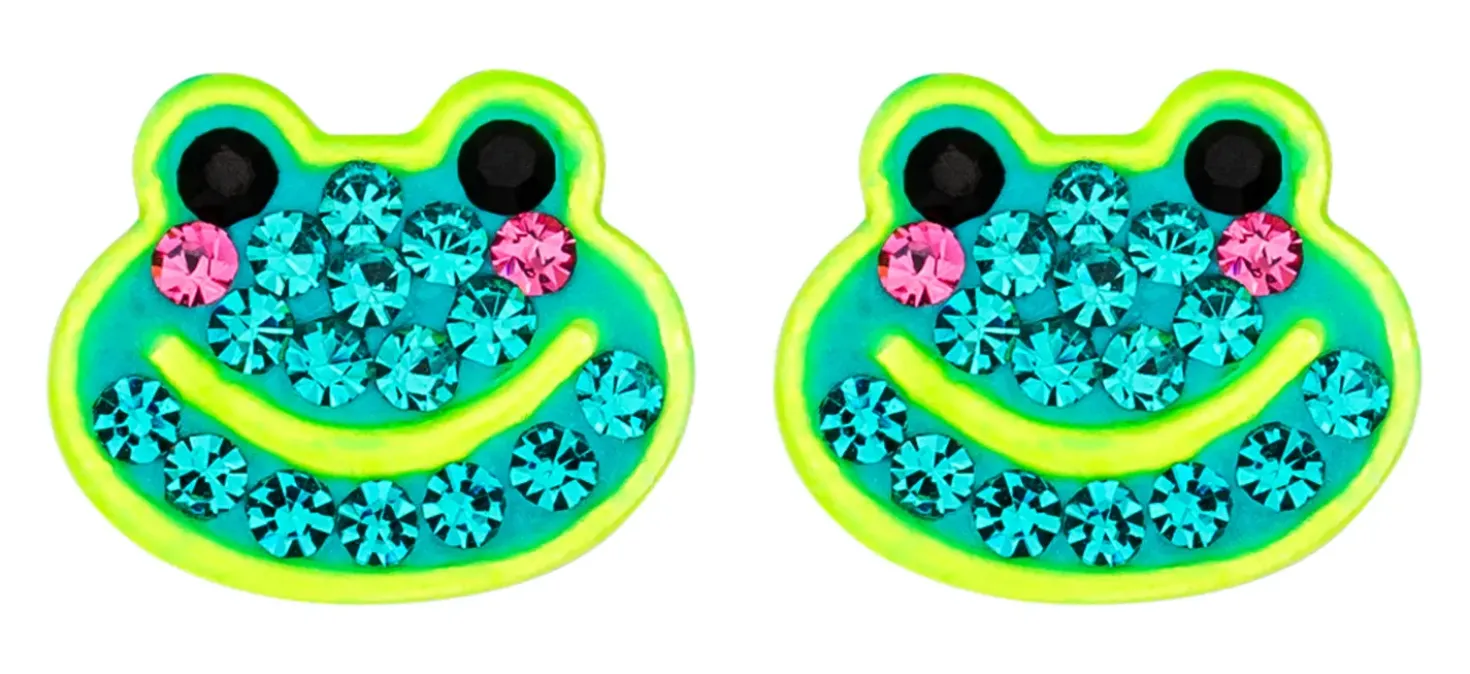Ohrstecker - Glitter Frog