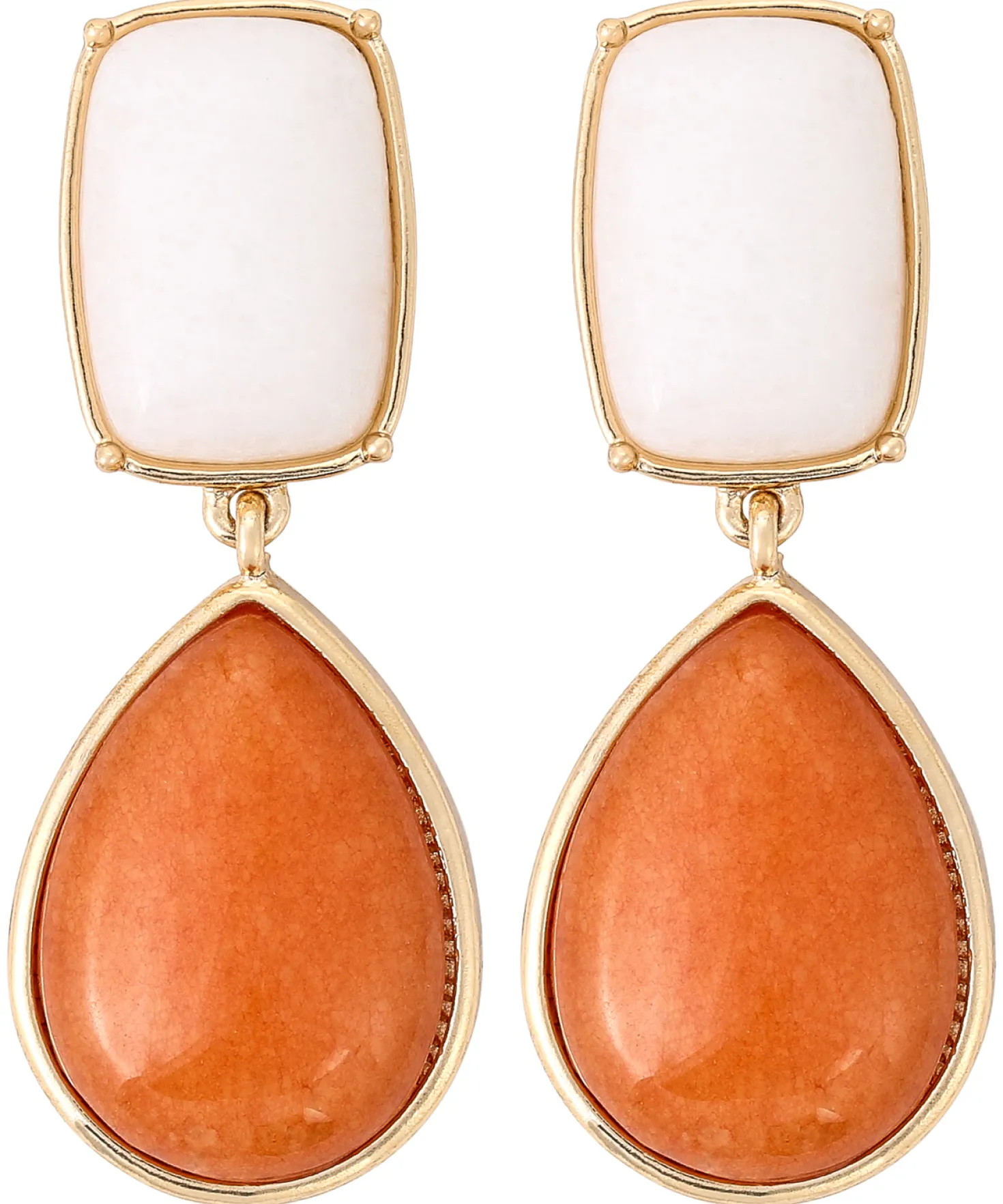 Ohrstecker - Orange Jade