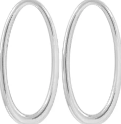 Ohrstecker - Rhodium Ovals