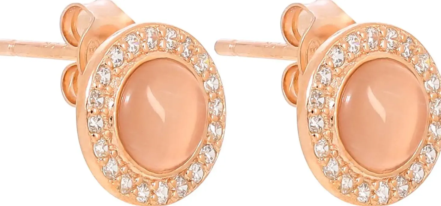 Ohrstecker - Rose Cateye