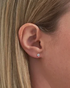 Ohrstecker - Round Zirconia