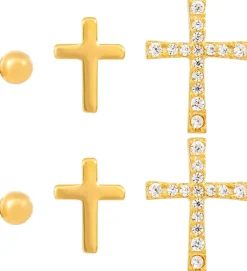 Ohrstecker-Set - Cross Trio