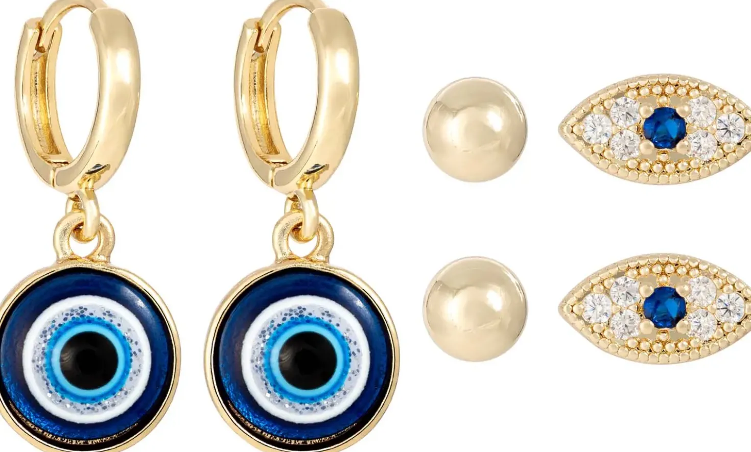 Ohrstecker-Set - Evil Eye