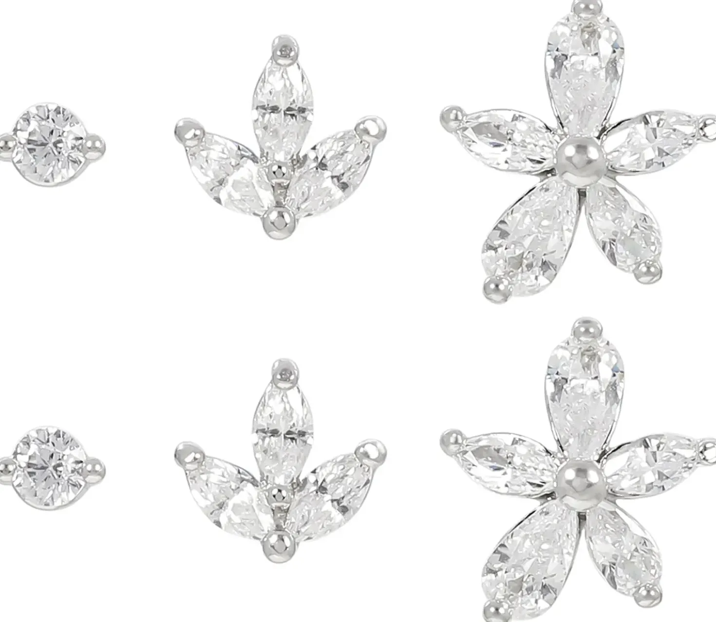 Ohrstecker-Set - Floral Trio