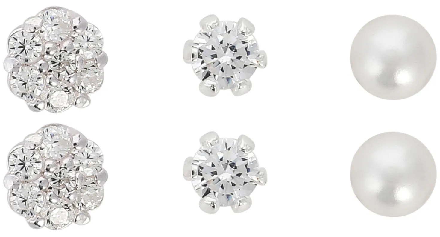 Ohrstecker-Set - Glamour Flower