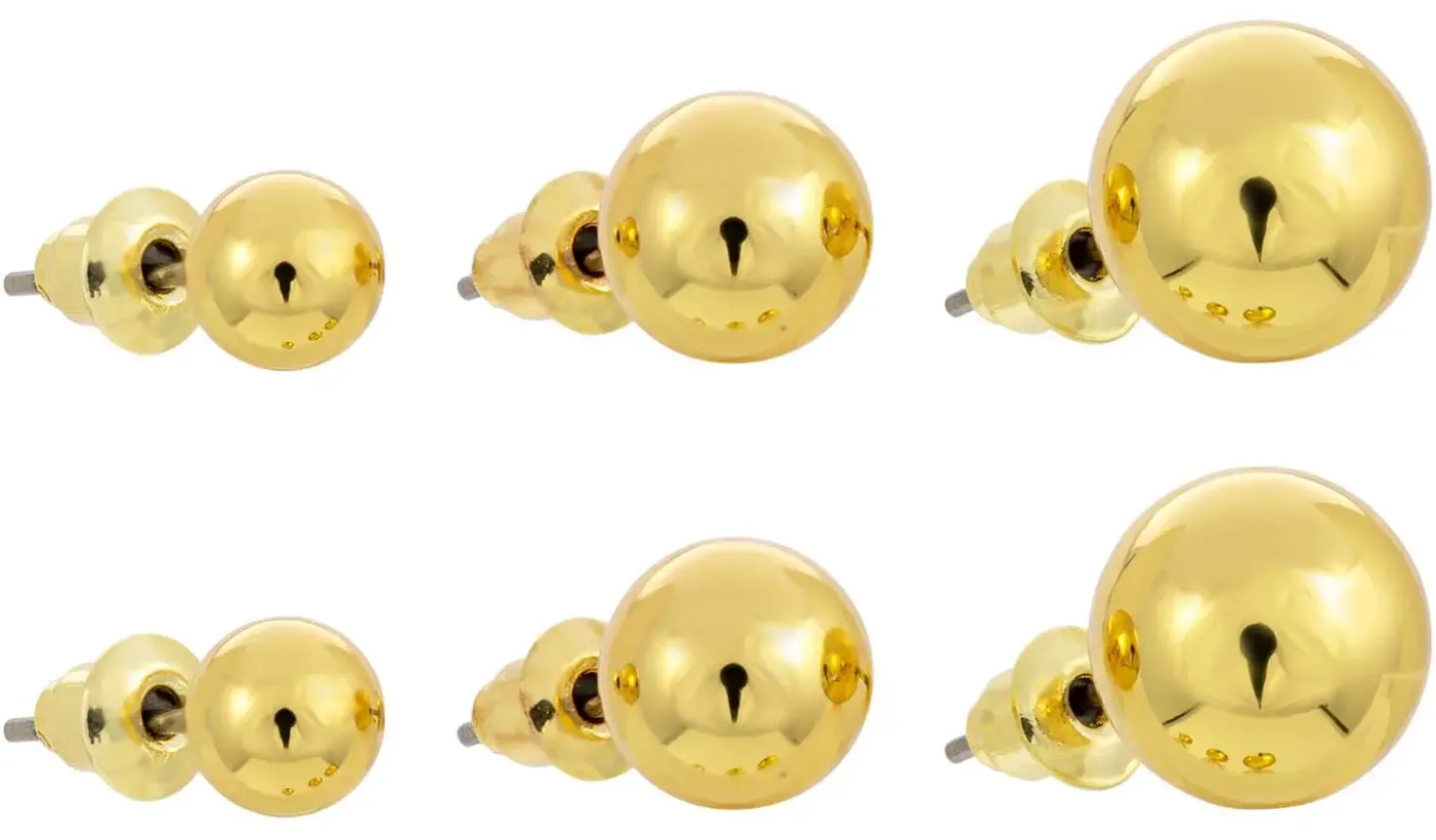 Ohrstecker-Set - Golden Balls