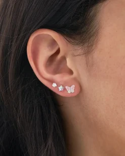 Ohrstecker-Set - Pink Butterfly