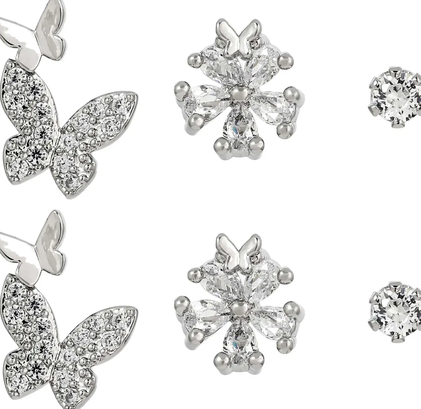 Ohrstecker-Set - Silver Garden