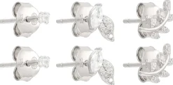 Ohrstecker-Set - Silver Spark