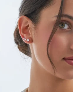 Ohrstecker-Set - Silver Trio