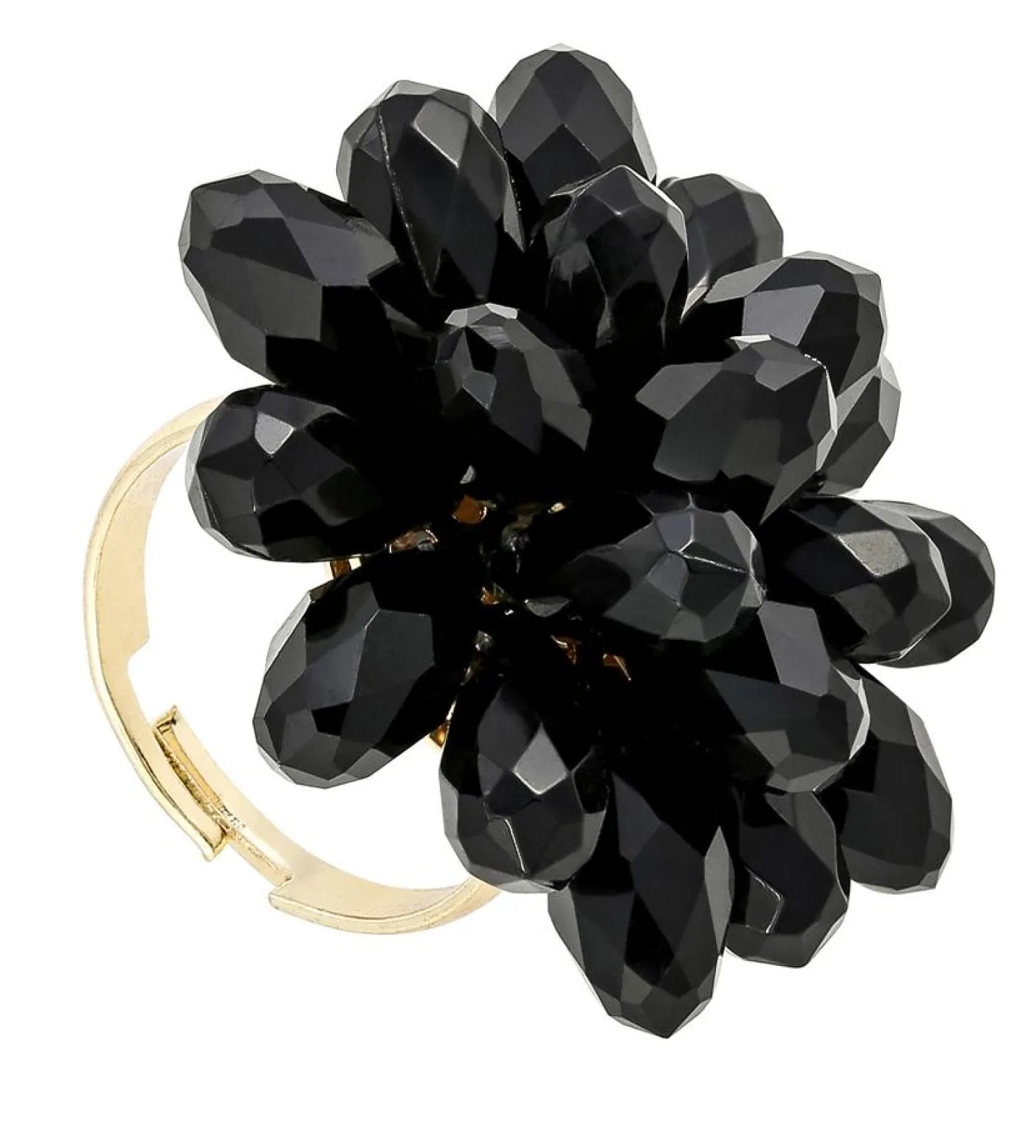 Ring - Black Flower