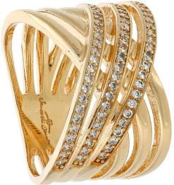 Ring - Golden Zirkonia
