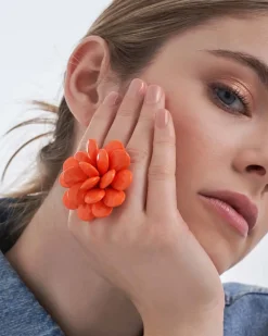 Ring - Orange Flower