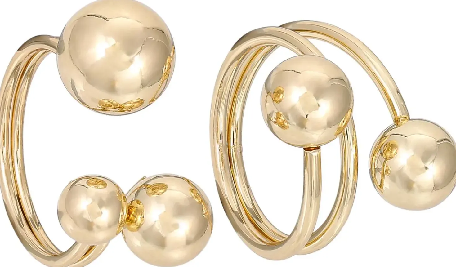 Ring-Set - Golden Beads