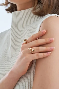 Ring-Set - Golden Beads