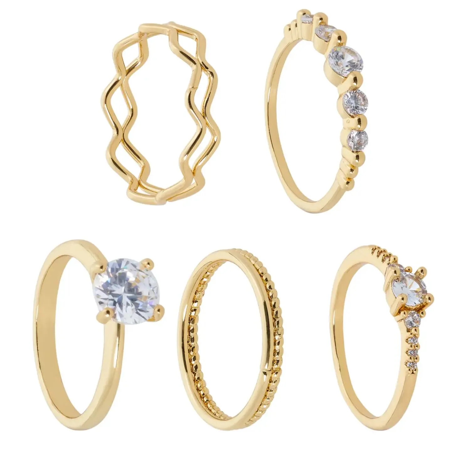 Ring-Set - Golden Elegance