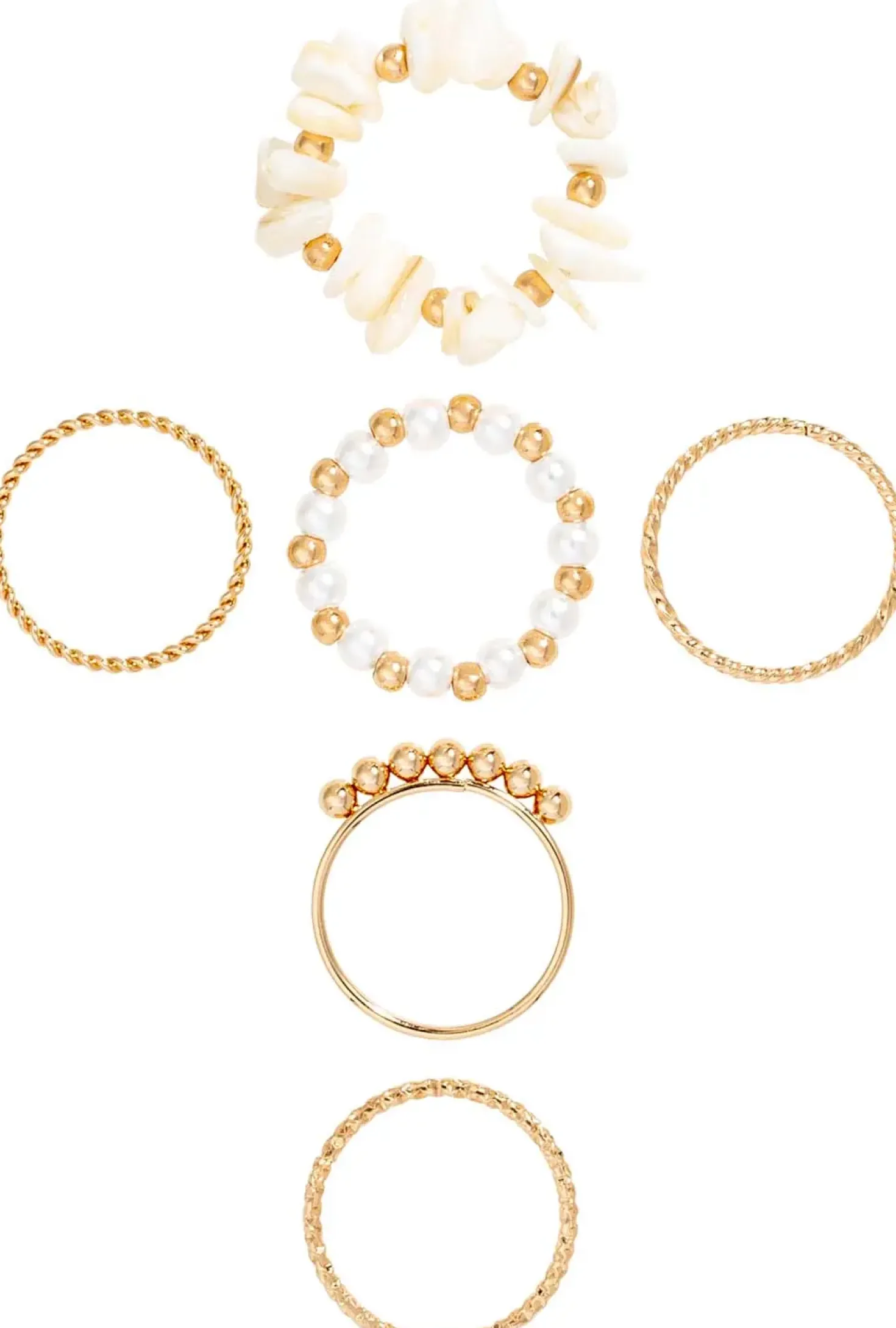 Ring-Set - Golden Shell