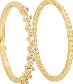 Ring-Set - Golden Zirkonia