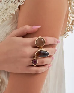 Ring-Set - Hammered Glass