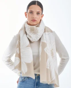 Schal - Beige Flowers