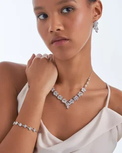 Schmuckset - Zirconia Leaves