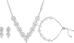 Schmuckset - Zirconia Leaves