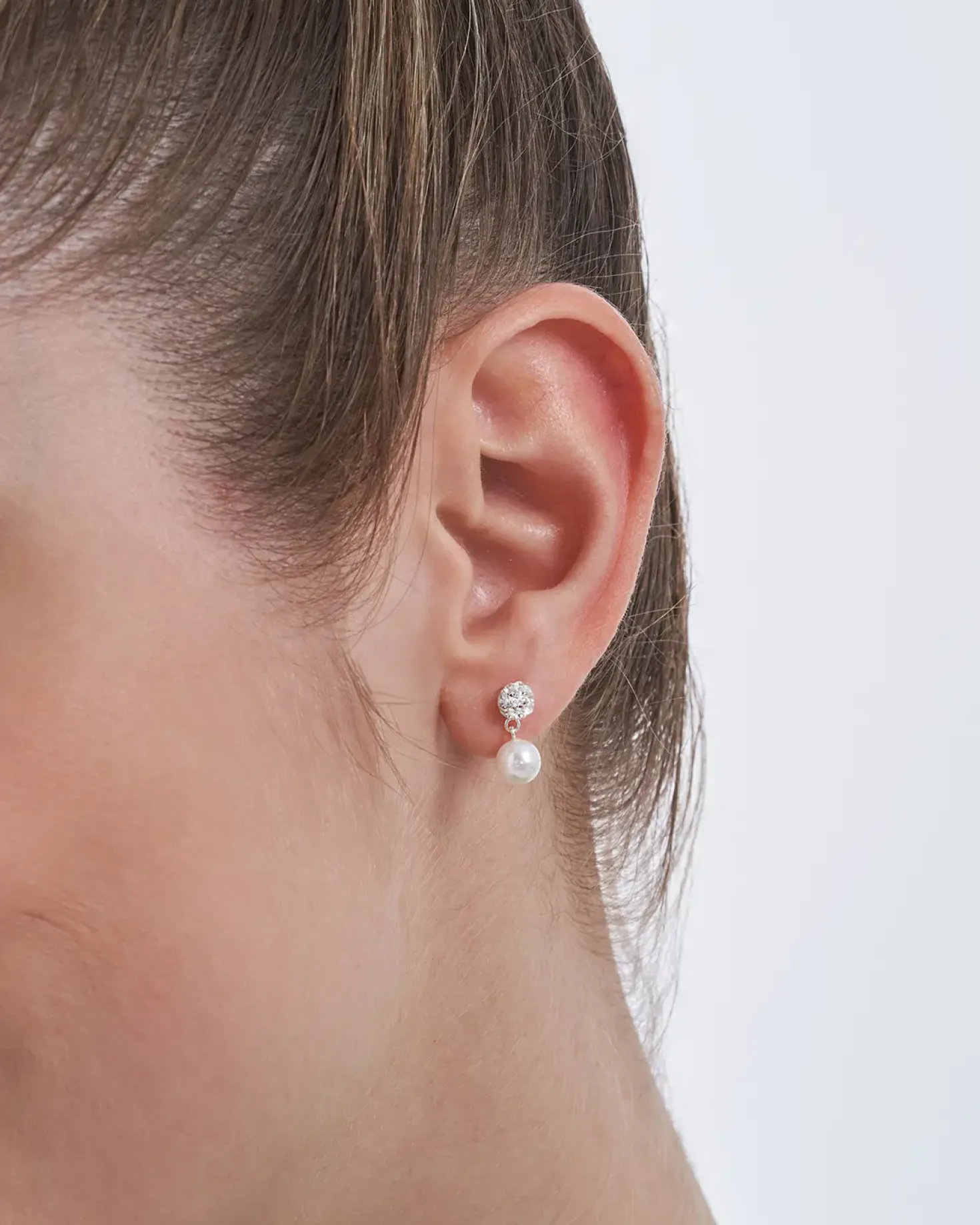 Silber Ohrstecker - Pearls